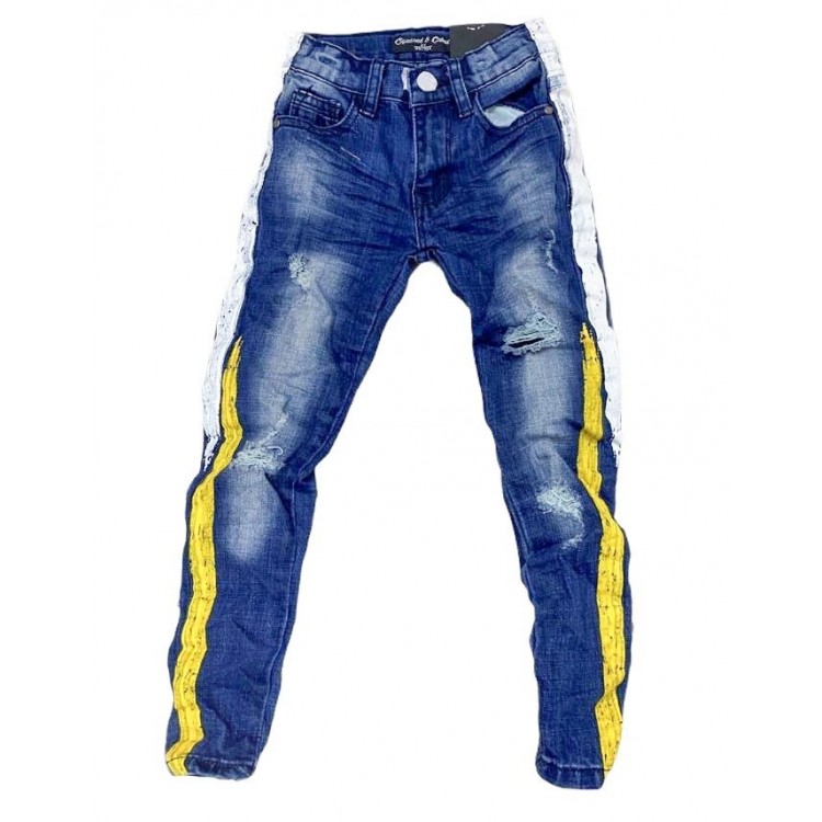 Jeans bande jaune SN-821