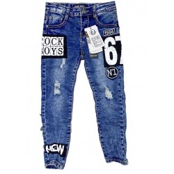 Jeans bleu patch 96829-M