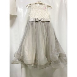 Robe tulle grise 3702