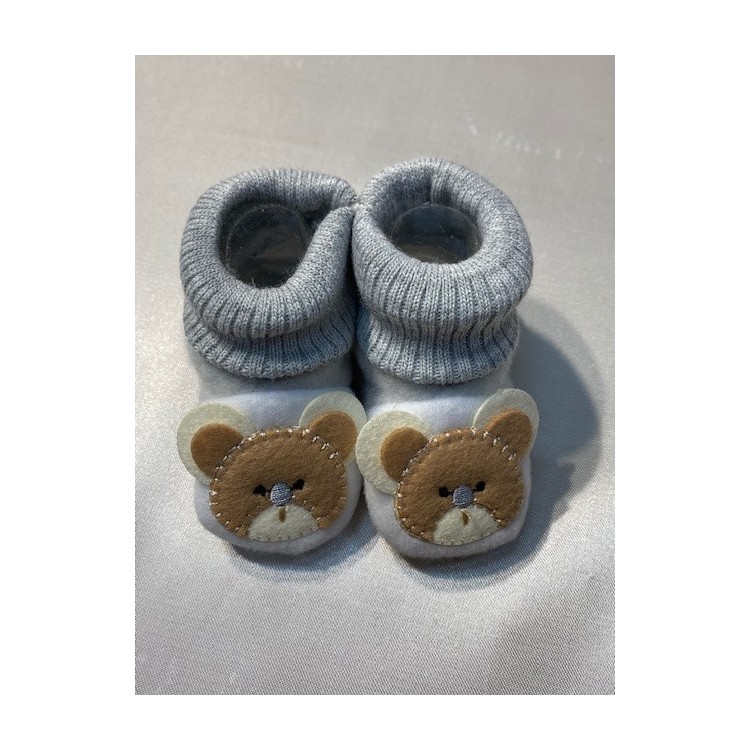 Chaussons ourson - GRIS