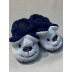 Chaussons ourson polaire-  marine